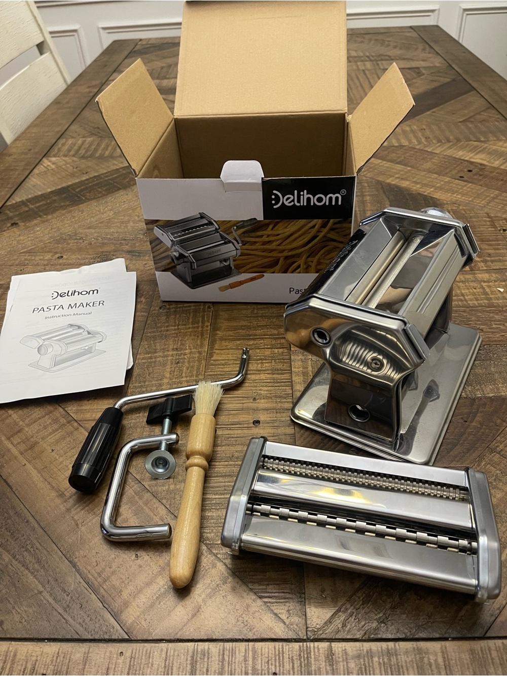 Delihom Manual Stainless Steel Pasta Maker set